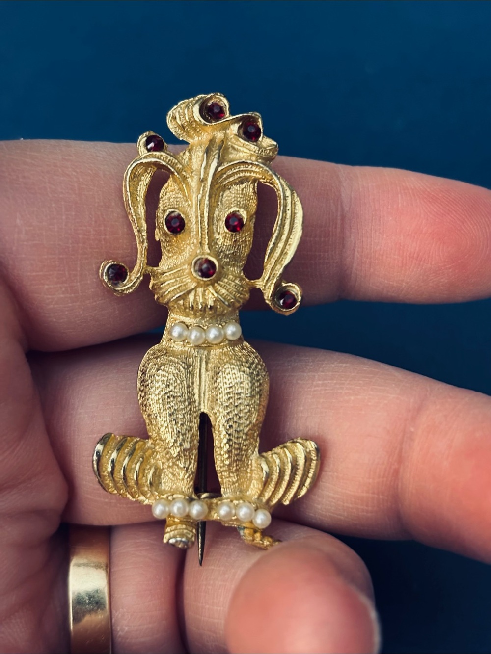 Vintage Gold-tone Poodle Brooch